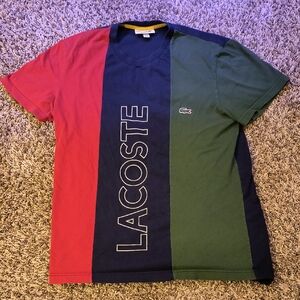 Lacoste Men's Colorblock T-Shirt - Red, Blue, Green